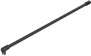 Pack de 5 unidades de BARRA DE REFUERZO NEGRO a 90º (recta) para mampara de baño de vidrio fijo - Image 5